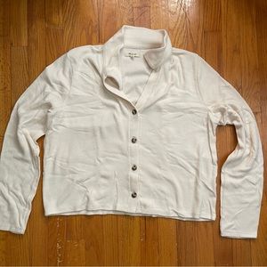 Madewell V-Neck Collared Sweater with Buttons